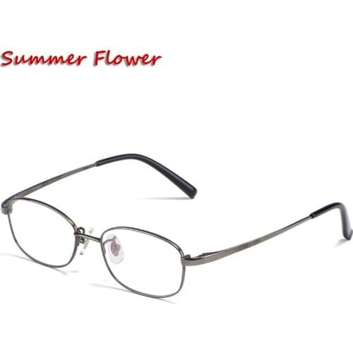 Men Small Face Eyewear Frame High Prescription Glasse Pure Titanium Fashion Women Spectacles Anti Blue Ray Reading Glasses