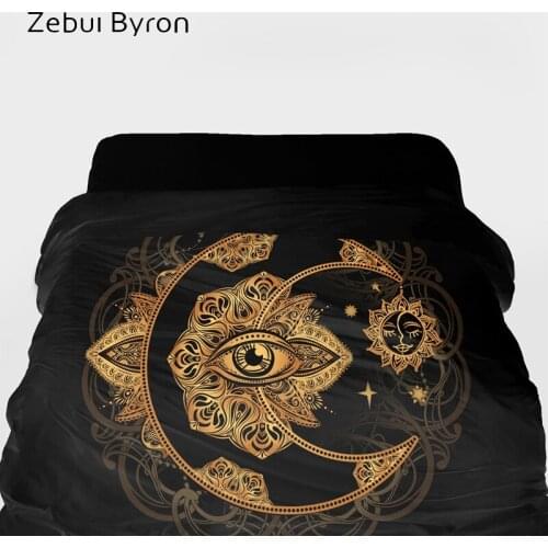 3D Duvet Cover King/Queen/Custom size,Quilt/Blanket/Comforter Cover 220x240,Golden crescent moon Bedding for USA/AU,Drop ship