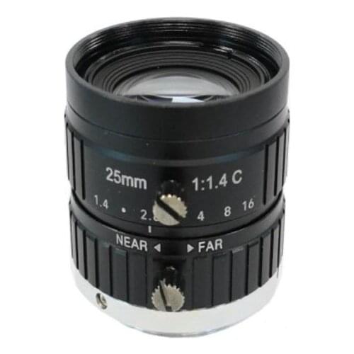 Industrial lens 5 megapixel 25mm 35mm 50mm 2/3" standard C-mount fixed focus manual iris camera lens with CS adapter ring