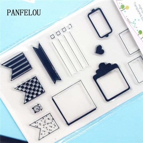 File Grids Text Clear Stamp DIY Silicone Seals Scrapbooking/Card Making/Photo Album Decoration Supplies Sheets