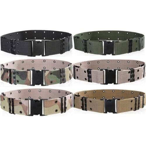 Men Tactical Belt Military Camouflage Belts Army Combat Survival Rappelling Waistband Nylon Outdoor Casual Waist Belt Adjustabl