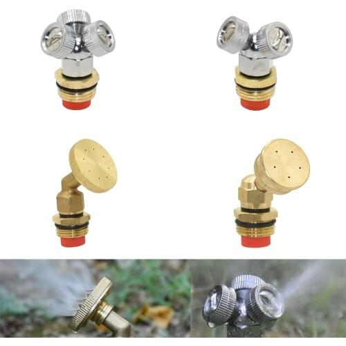 1/4" 1/2" Garden Sprayer Nozzle Brass 1/2/3/4/5/8 Hole Garden Irrigation Water Sprinkler For Pesticide Atomizing Spray Fitting