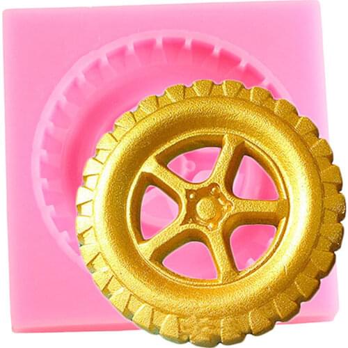 Sugarcraft Tyre Silicone Mold Fondant Molds Baby Birthday Fondant Cake Decorating Tools Cupcake Chocolate Candy Clay Mould