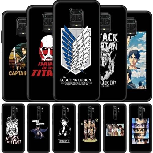 Anime Attack On Titan Silicone Case for Redmi Note 10 Pro Max 9 4G 9S 9T 8T 7 Cases for Redmi 9 9C 9A 8 8A 7A 6A K40 Cover Coque