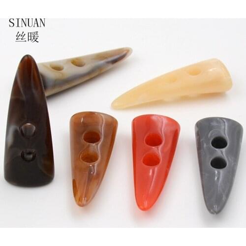 SINUAN Coat Buttons 2-Hole Button Ox Horn Clothing Buttons 10Pieces 53Mm Buttons For Coats Clothing Accessories For Crafts
