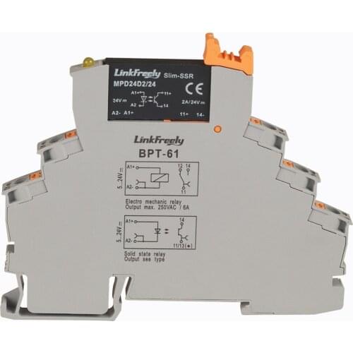 Ultra-thin DC solid state relay module 2A MPD24D2- 05BPT spring wiring dedicated for PLC solenoid valve