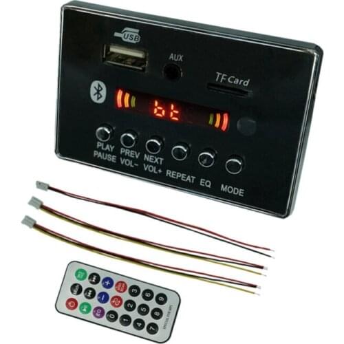 USB wireless Bluetooth-compatible MP3 decoder board Color display AUX interface Car MP3 audio player Support TF/FM