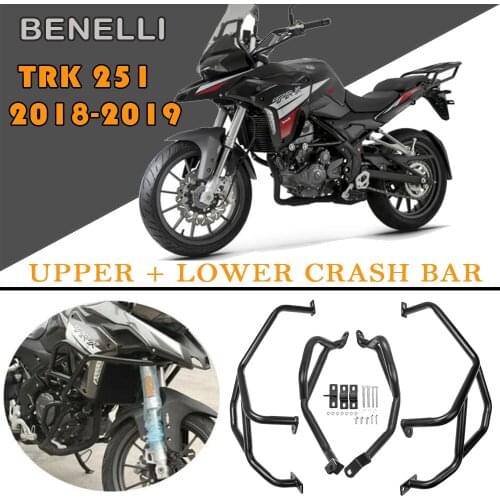 Motorcycle Engine Bumper Guard Crash Bars Protector Steel For Benelli TRK251 TRK 251 2018 2019 2020 Bumpers Safty Accessories