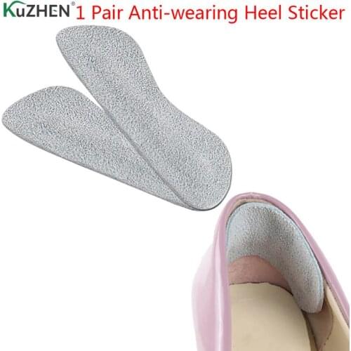 1 Pair Foot Care Cushion Insole Liner High Heel Shoes Back Leather Pad Foot Care Shoe Insert Pad