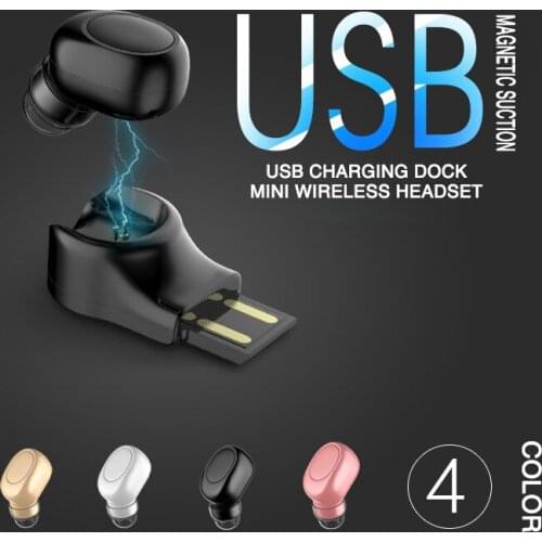 100PCS Wireless Bluetooth Headset X11 Car Bluetooth Headset USB Magnetic Charging Mini Bluetooth HeadseT