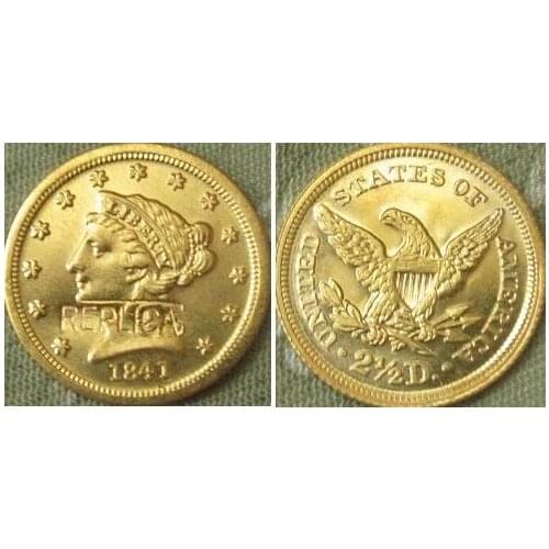 2.5 Liberty Gold 1841 copy coins