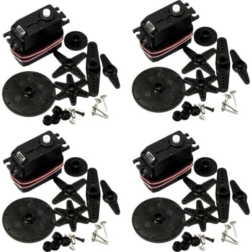 4pcs/lot SpringRC SM-S4306R RC Servo JR Interface Continuous Rotation 360 Degree Plastic Servo For Robot Car Truck Toys DIY Part