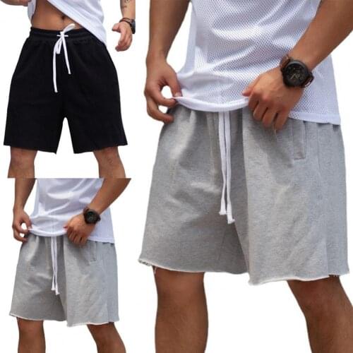 80% Hot Sales!!Men Shorts Drawstring Loose Summer Mid Rise Pockets Short Pants for Fitness