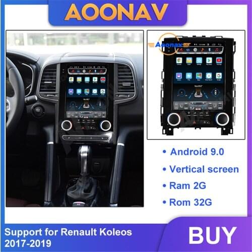 2din android car radio multimedia player for Renault koleos 2017-2019 car autoradio GPS navigation vertical screen MP4 player
