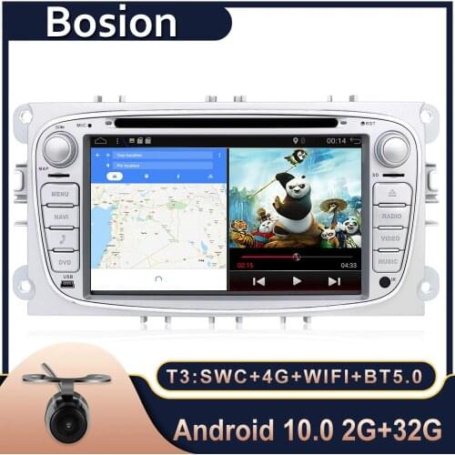 Bosion Android 10.0 car DVD For Ford/Focus/S-Max/Mondeo 9/GalaxyC-Max Car Radio Multimedia Video Player Navigation GPS 2din