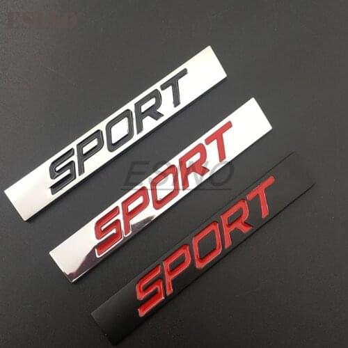 3D Sports Car Trunk Zinc Alloy Badge Emblem For Car Fender Rear Body Tailgate Accessories Adhesive Styling Badge