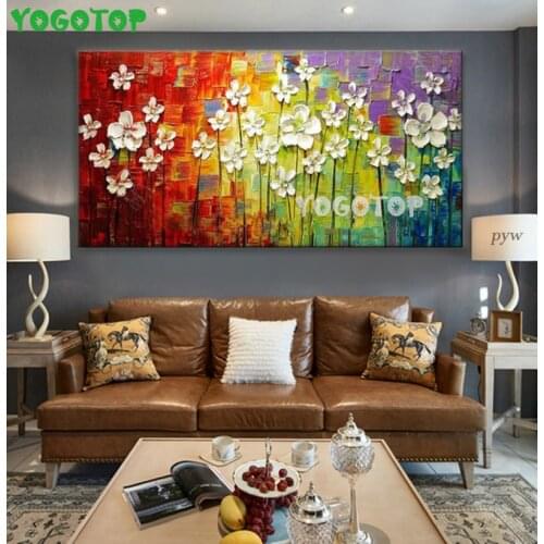 Large 5d diy mosaic diamond painting Abstract Flower Trees Landscape Home Decor Fullembroidery rhinestone home decor YY5131