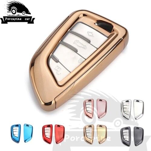 TPU Colorful Car Style Key Cover Case for BMW x5 E53 E83 X3 E34 E38 E39 E46 E90 F10 F20 F30 G30 Z3 Key Ring Shell Key Case