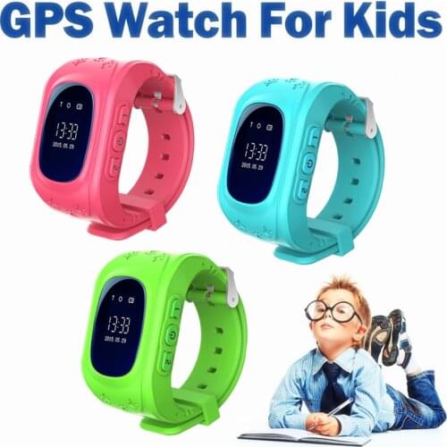 Kids GPS Tracker Watches Q50 Candy Colors SOS Call GPS Location OLED Emergency Anti Lost Bracelet Wristband Baby Clock Q50