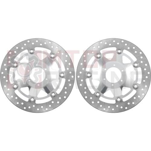 1 Pair Front Brake Disc for Honda GL1500 F6C 1997 1998 1999 2000 2001 2002 2003 Brake Rotors 296mm Silver