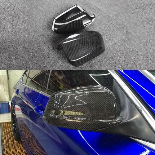 For BMW X5 2011-2013 add On Style Carbon Fiber Door Rear View Mirror Cover Caps Car Accessories