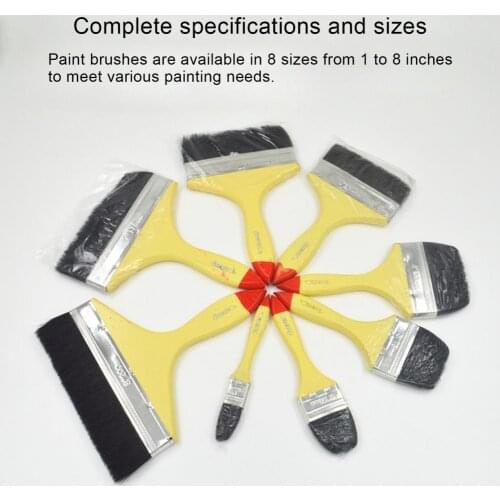Paint Brush Lightweight Multifunctional Wood Handle Bristles Painting Brushes for Home Car Wash and Maintenance Brushes
