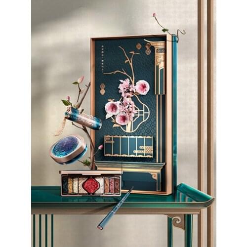 Chinese Style Lovesickness Flower Blooming Concentric Gift Box Lover Gift Makeup Set