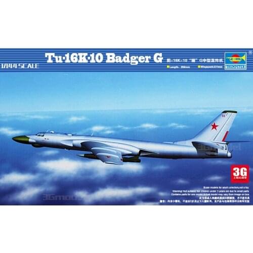 Trumpeter model scale model 1/144 scale aircraft 03908 Tu-16K-10 BADGER G assembly model kits scale airplane model kit