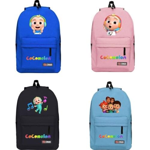 2021 new CoCoMelon JJ little boy backpack travel student school bag nylon canvas bag anime Cartoons school office supplies