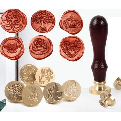 NEW ALL Pattern Wax Seal Stamps Retro Happy Birthday Antique Wooden Sealing Scrapbooking Sollos stempel Craft Wedding Decorative