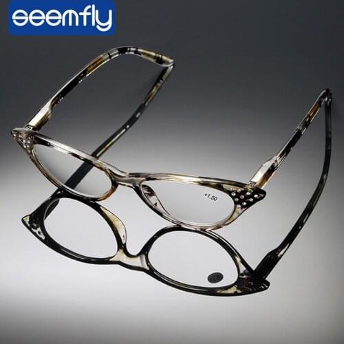 Iboode Classic Reading Glasses Women Men Floral Cat Eye Frame Presbyopic Eyewear Brand Design glasses With +1 +1.5 +2 2.5 3 +3.5