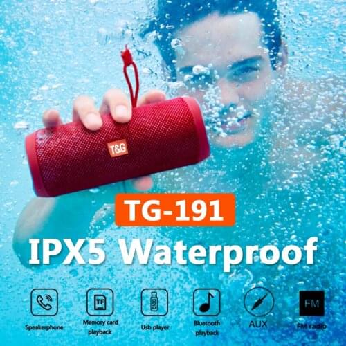 20W Outdoor Portable Bluetooth Speaker Wireless Column IPX5 Waterproof Outdoor-Sports Music Play Centre Soundbar Caixa De Som