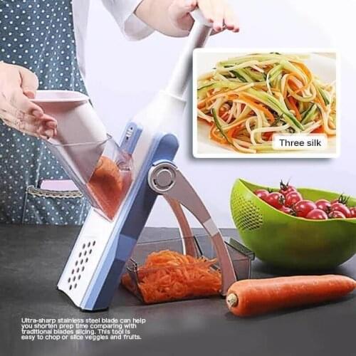 Manual Foldable Vegetable Slicer Grater Kitchen Gadgets Safe Slicers Easy To Cut Potato Chips Food Chopper Garlic Masher Tools