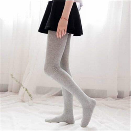 Grey Cotton High Knee Socks Womens Thigh High Stockings Over Knee Stockings for Girls Ladies Super Long New Fashion Stocking