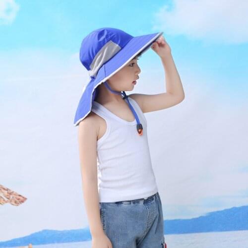 SPF 50+ Sun Hat Adjustable Outdoor Hiking Hats Summer Baby Cap Boys Travel Beach Baby Girl Hat Kids Children Hats