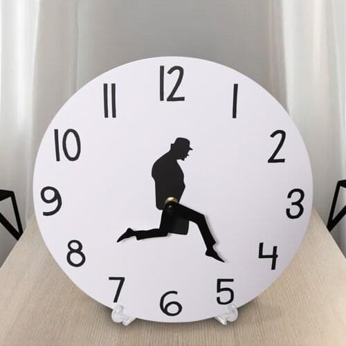 Modern Mute Wall Clock Suit Men Pattern Wall Hanging Watch Funny Adult Room Decor Wall Sticker Ornament