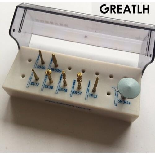 FG0807D 8PCS/kit Dental teeth polishing drills Dental Lab burs Porcelain veneer preparation burs Kit Dental Polishing