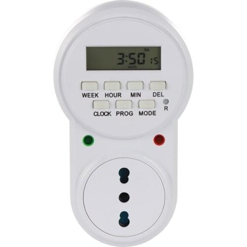 EU Russian Smart Socket Electronic Digital Timer outlet 220V 16A 7 Day 12/24 Hour Programmable Timing Socket Kitchen Fish Timer