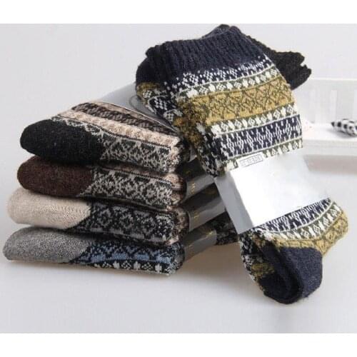 1 Pair Thermal Wool Cashmere Socks Men Male Thicken Sock Casual Comfortable Warm Winter Thick Socks