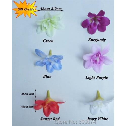 20pcs/ Pack Artificial Silk Oncidium Orchid Flower Head Decorative Flowers& Wreaths Handmade Orchid For Wedding Decor