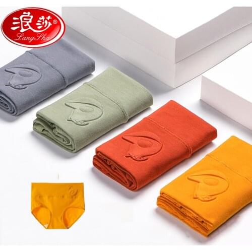 4Pcs High Waist Cotton Womens Panties Body Shaper Underwear Seamless Briefs Breathable Comfort Female Lingerie Plus Size 4XL