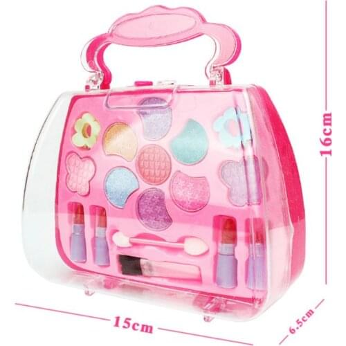 Safe Non Toxic Children Girl Princess Makeup Set Eyeshadow Lipstick Brush Kit Pretend Play Education Toy