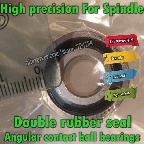 H7000C - RZ 2RZ 2RS P4 P5 Spindle bearings Double rubber seal Angular contact ball bearings Engraving machine CNC ABEC-7 ABEC-5