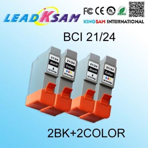 4pcs BCI21 BCI24 ink cartridge compatible for BCI 21 BCI 24 IP1000 IP1500 IP2000 S200 I255 BCI-24 BCI-24C