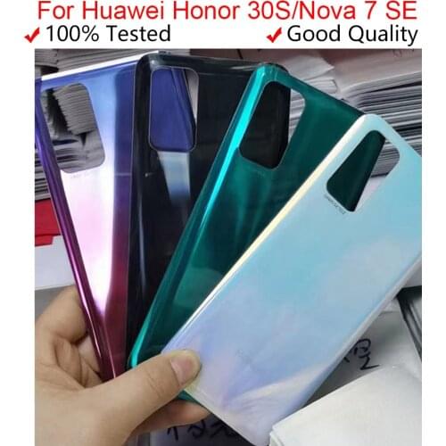 For Huawei Honor 30 Battery Cover Rear Nova 7 Nova 7 SE Housing Back Case For Huawei honor 30s battery cover