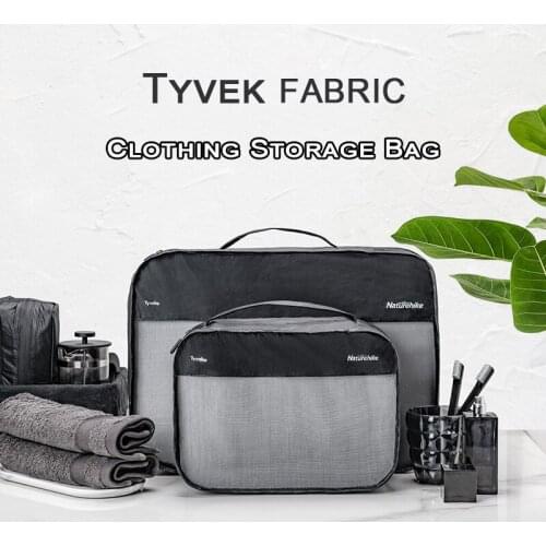 NatureHike 2-piece Camping Travel Storage Bags Multi-functional Clothing Sorting Packages Luggage Organizer Pouch Size L + M