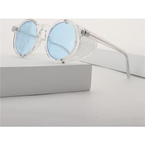 2020 new transparent Round Sunglasses Women Men Retro Vintage Sunglasses Luxury punk Sunglasses Brand Designer Eyewear NX