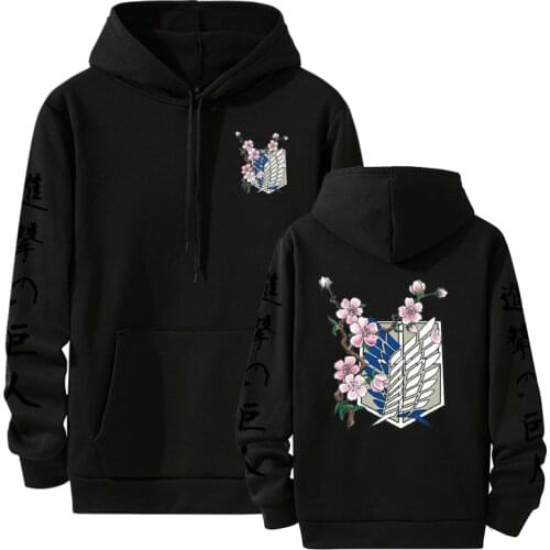 Attack On Titan Men Hoodies Autumn Casual Pullover Sweats Hoodie Fashion Sweatshirts Japan Anime Hip Hop Sweatshirt Clothes