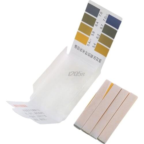 PH Test Paper Accurate 80 Pieces PH 5.4-7.0 Tester Papers Strips Indicator Paper Lab Litmus New T12 Drop ship