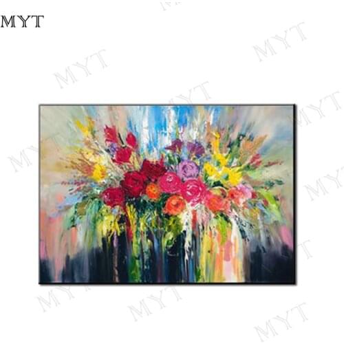 Large sizes gift Abstract still life flowers Oil Painting on Canvas Hand Painted Wall Picture for Living Room Bedroom Home Decor